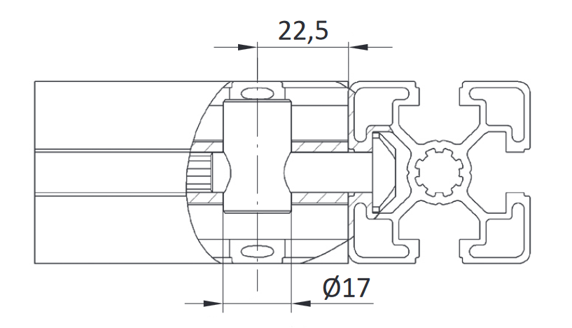 Łącznik końcowy szybkomocujący ESD M10 [10]